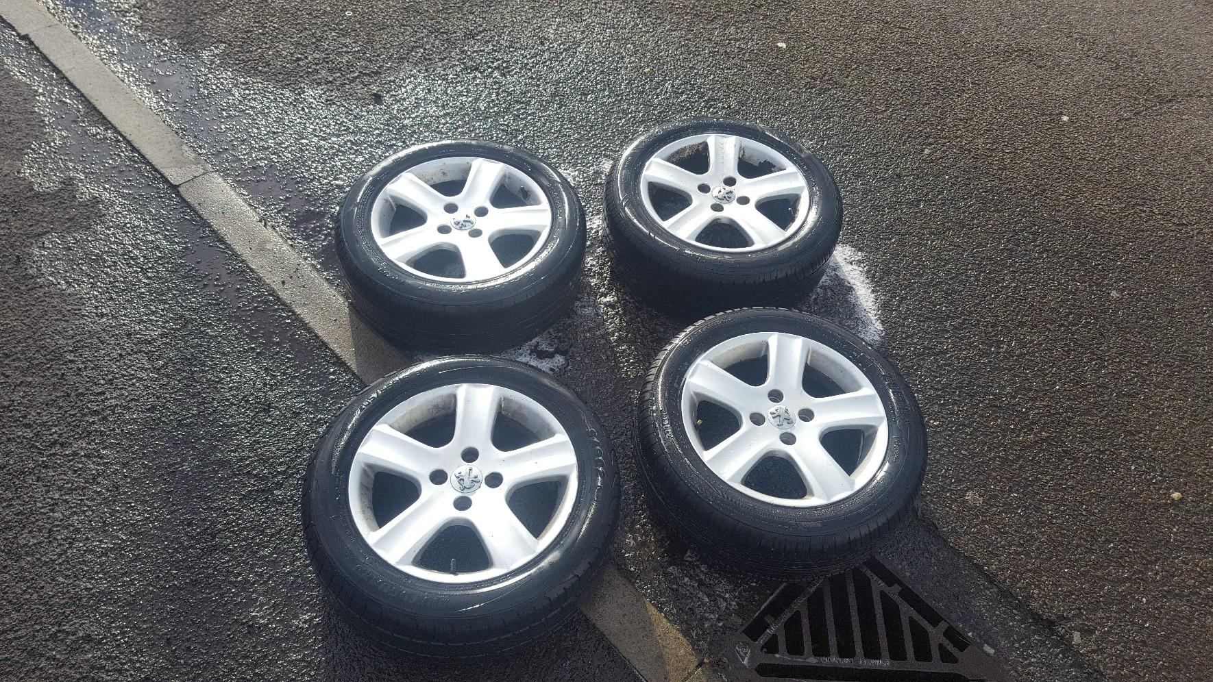 205 55 16 tyres like new and 4 stud alloys in SA15 Llanelli for £80.00