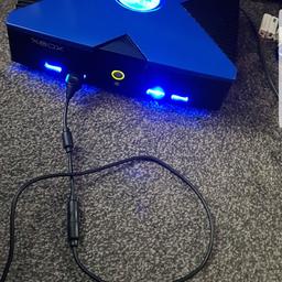 Xbox loaded with 15 thosand games installed.
From ps1 games to snes.
All mario world games ect ect 
Lights up with nein blue lights installed.
Great piece of rertro gaming.
Only problem is soany games its hard to decide which to play.
Collection only.
No saves NO OFFERS.