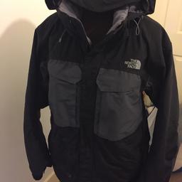 Great jacket by north face as would expect size medium worn a few times skiing two breast pockets and two hip pockets has detachable hood price from new £240