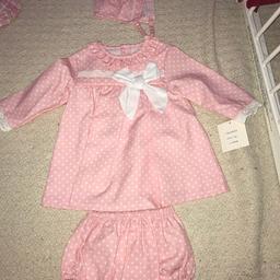 Outgrew before my baby could wear it tags still on complete set for £25 jam pants bonnet dress
