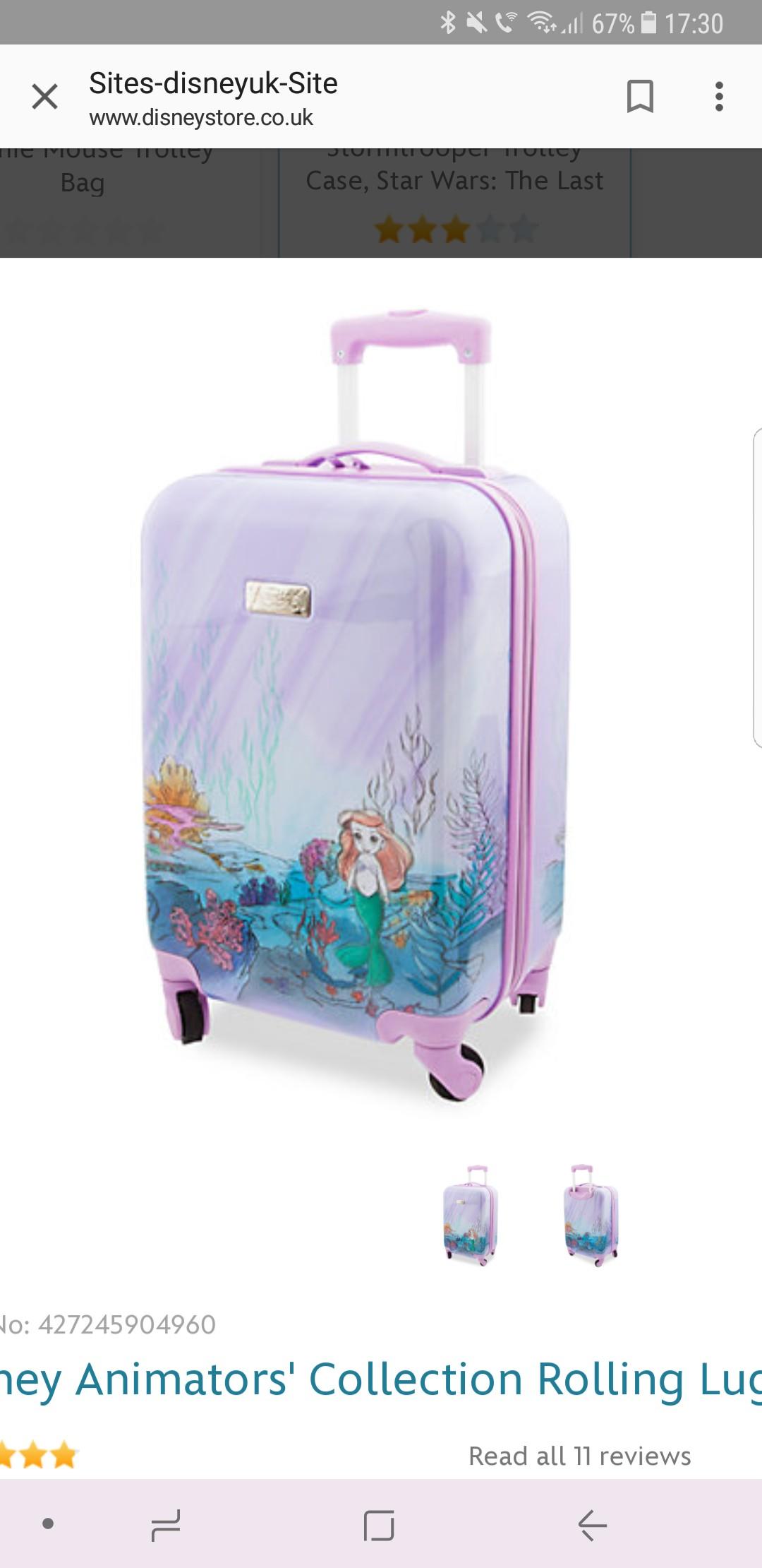 Disney animators store ariel suitcase