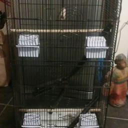 New Black Birds cage with stand