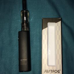 Justfog ecig for sale, comes with box for the battery and a spare coil it’s in great condition and working order, only selling as I have upgraded wanting £20