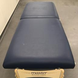 Blue master massage table, beauty couch. Nearly new although missing the head but complete with bag for mobile use if required.