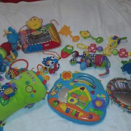 Baby toy bundle with Musical toys mirrors rattles teething toys and soft toys