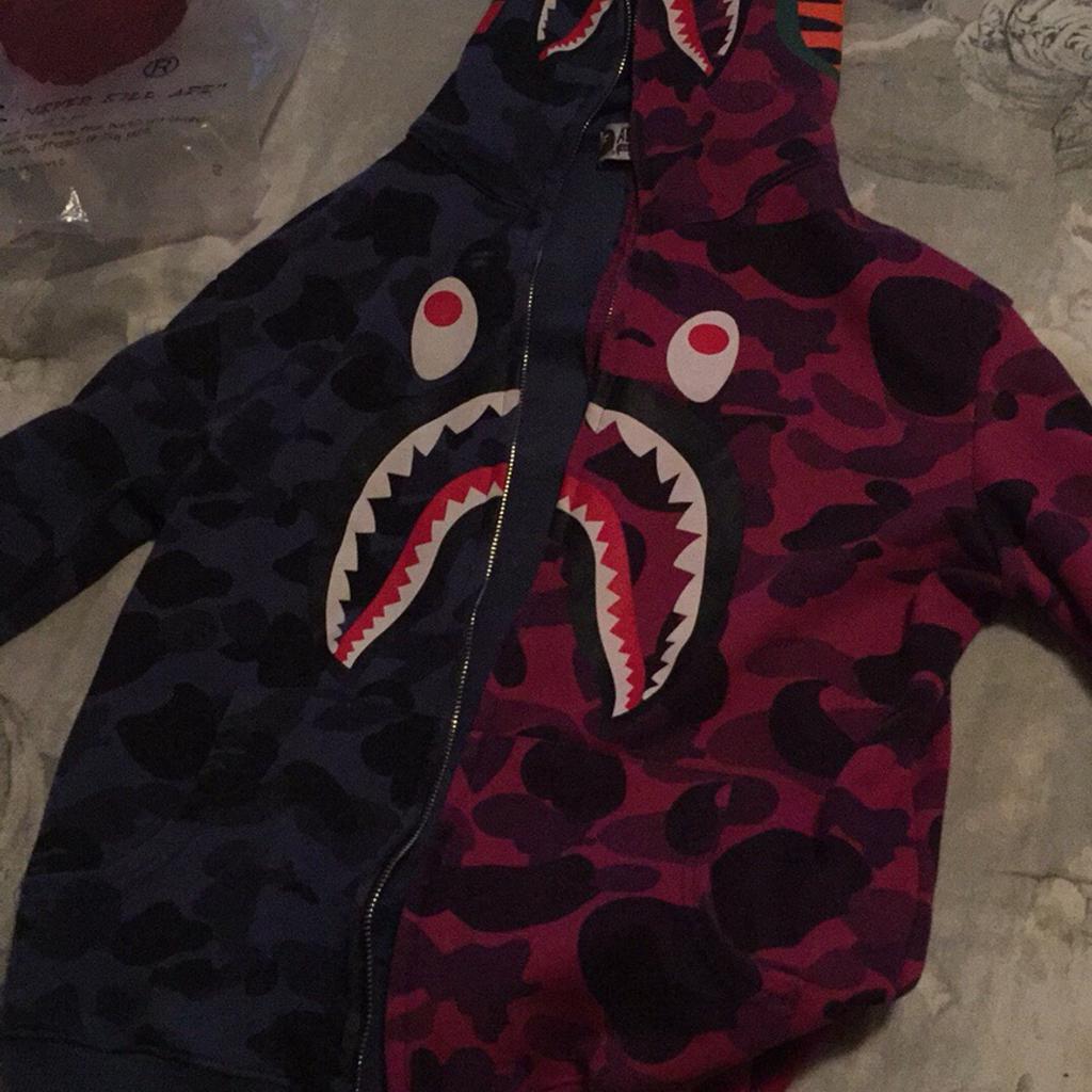 Bape on sale felpa shark