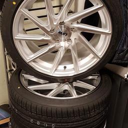 Only been on the car for a week. Brought as temporary rims while others were getting refurbished. Tyres are all brand new less then 100 miles on them.
Any questions feel free to ask

£550 Ono