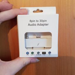 8 pin to 30 pin audio adapter for iPhone