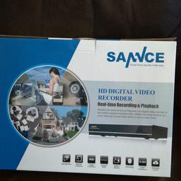 Brand new, never used unwanted present.
4 hd camera CCTV system, hard drive built-in,(usually bought without hard drive, and fitted afterwards)  links to your wifi and mobile phone so you can  view your property from anywhere whilst away from home. 
 £200 + on eBay with built in hard drive.
I'm only asking £150
