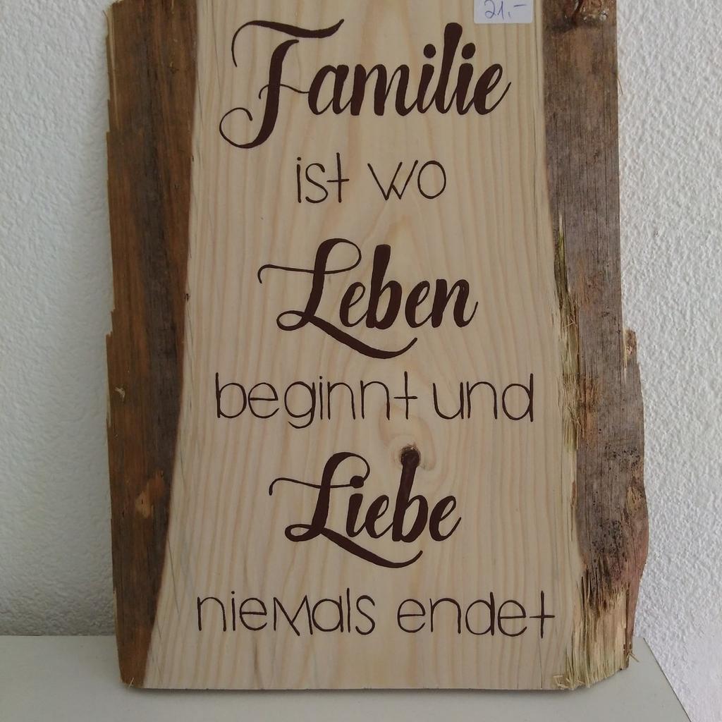 Holz Spruch Familie Geschenk Geburtstag in 89192 Rammingen for €21.00
