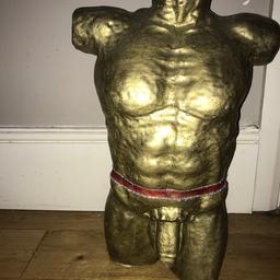 VERY HEAVY TORSO BUST
I believe it’s made from concrete sprayed in gold paint. Purchased from Shpock however no longer have the room!
I love this piece but new chapters!
Collect only from SE6
Open to sensible offers