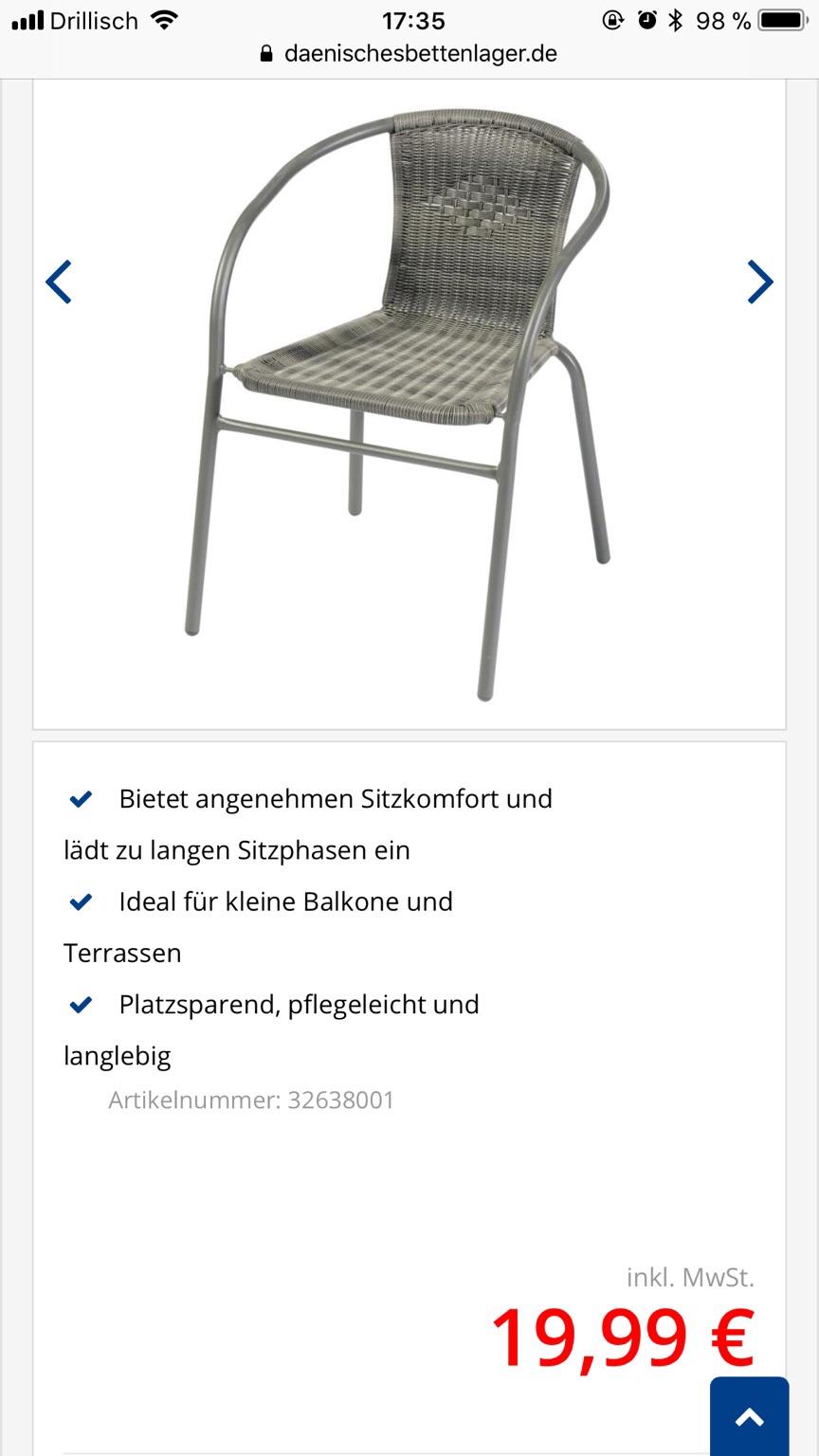 Gartenmöbel Set Larissa Dänisches Bettenlager in 56070 Koblenz für 45