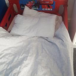 Cars toddler bed. In good condition. One post pops out bit easily pops back in. Mattress comes with it. Collection or delivery for fuel cost.
