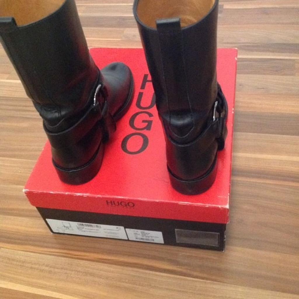 Hugo boss hot sale biker boots