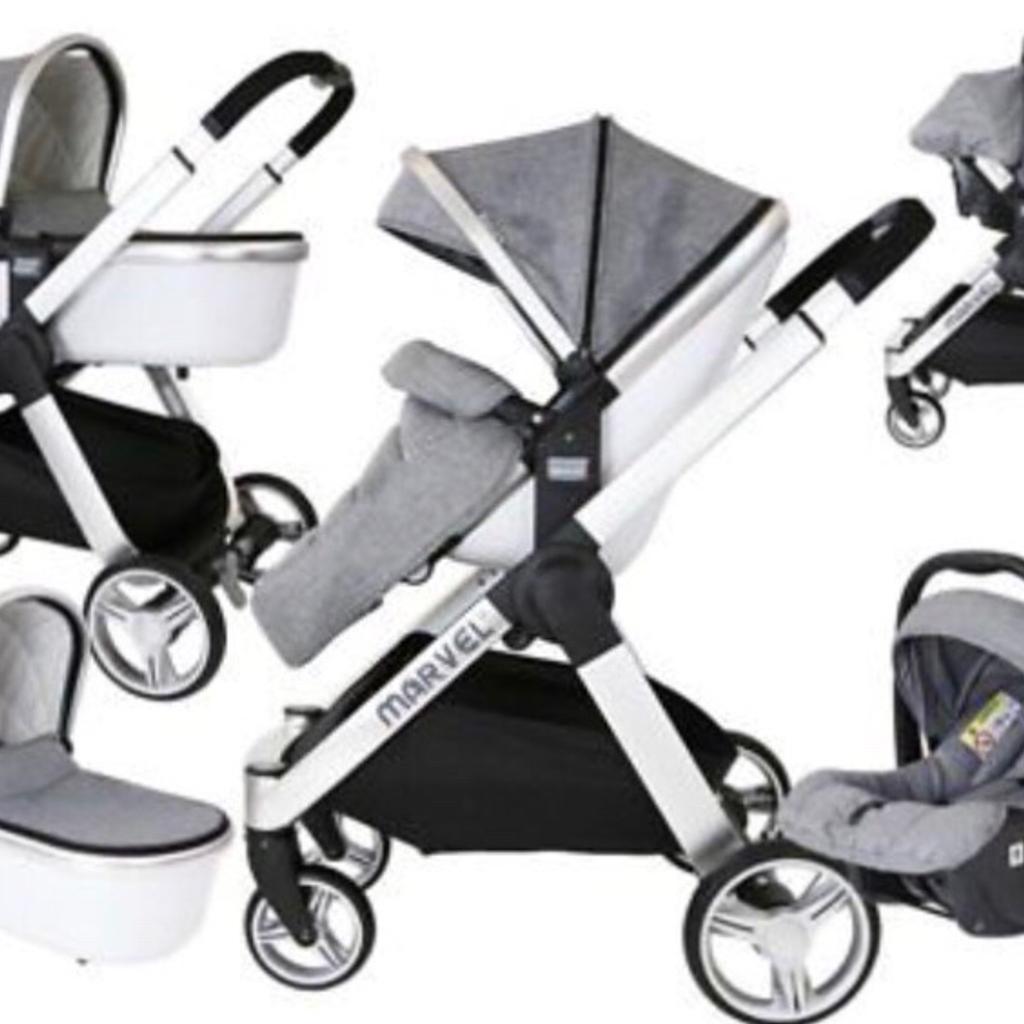 Marvel 3in1 pram dove 2025 grey