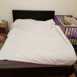 lether bed frame, good condition.