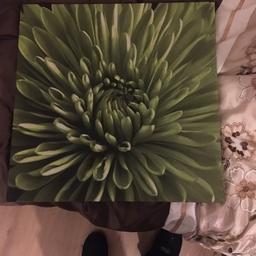 Green flower canvas picture