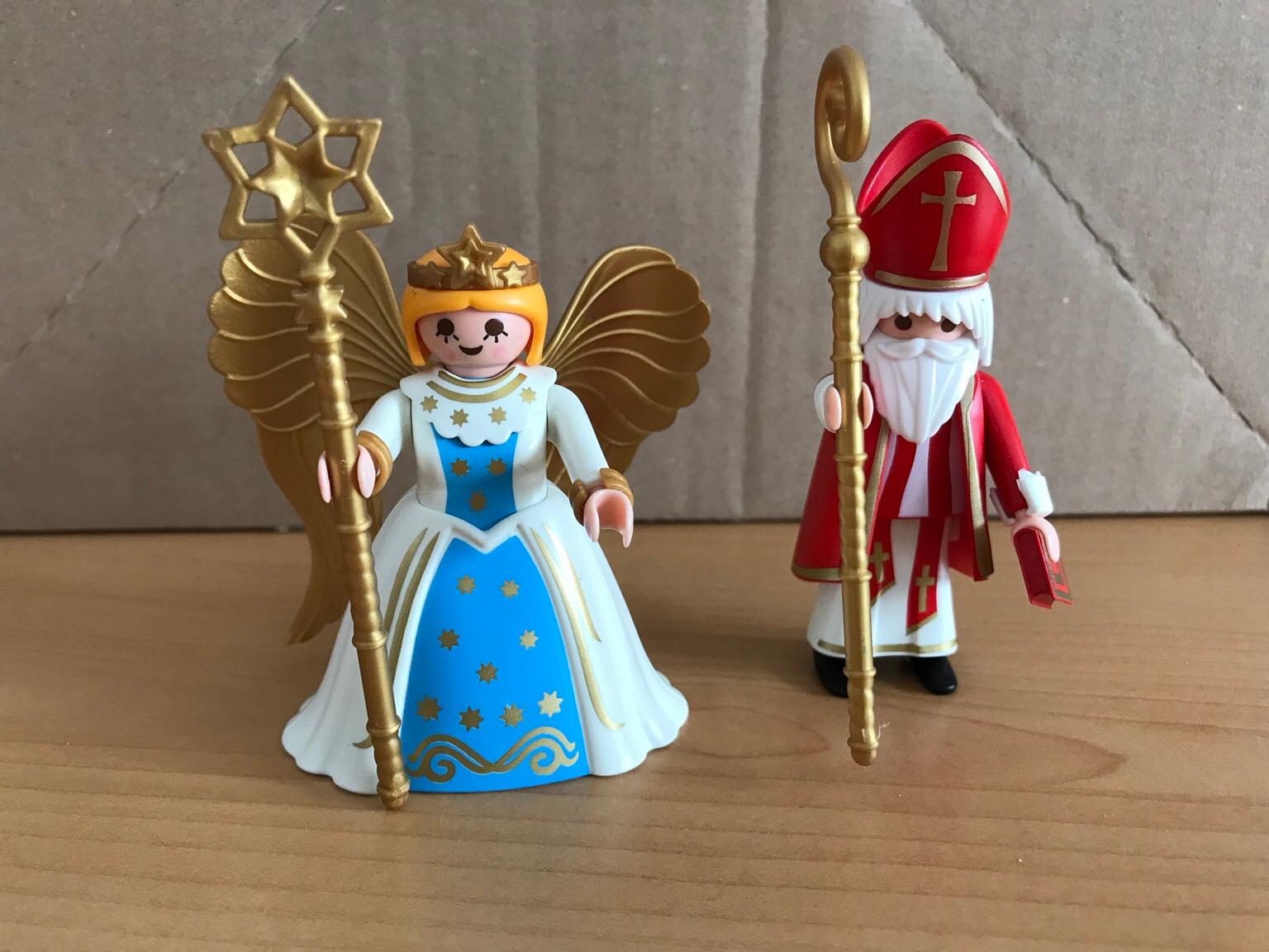PLAYMOBIL 4889 Engelchen Mit Nikolaus & Leierkasten – Weihnachtsset Mit 3 Liedern, Spielspaß Für Kleine Entdecker Ab 3 Jahren