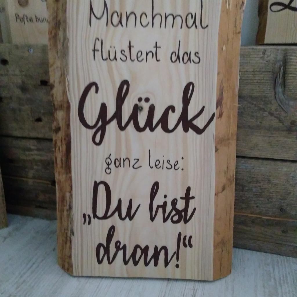Holz Spruch Glück Geschenk Geburtstag in 89192 Rammingen for €19.00 for