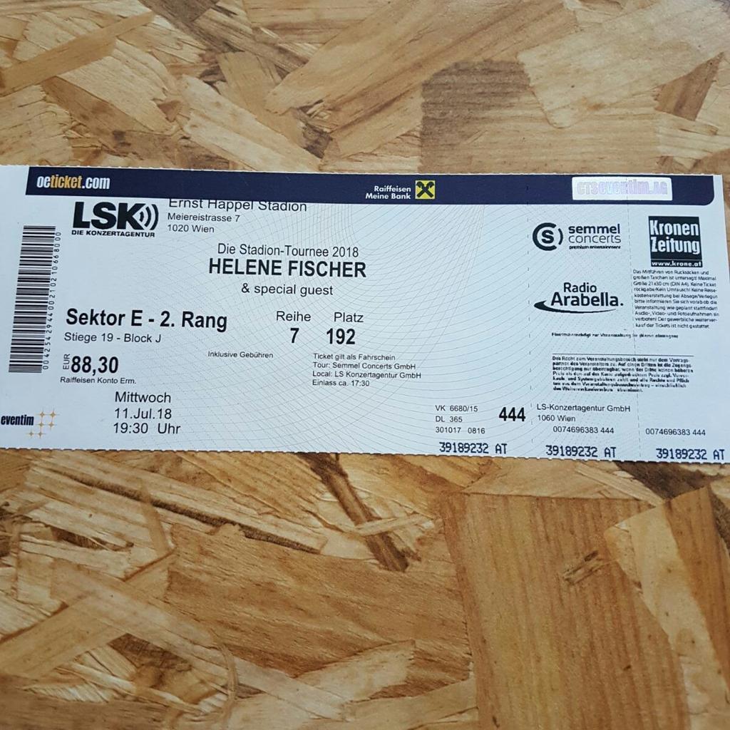  2 HELENE FISCHER Konzertkarten in 8020 Graz für 85,00 € zum Verkauf 