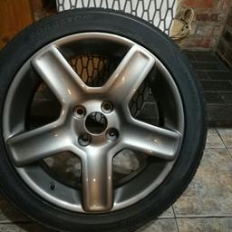 Set 4 peugeot challenger 2 17in alloy wheels professionally refurbished in and out, finished in bronze graphite grey, fitted with 215 45 17 tyres, 2 brand new and 2 like new bargain.