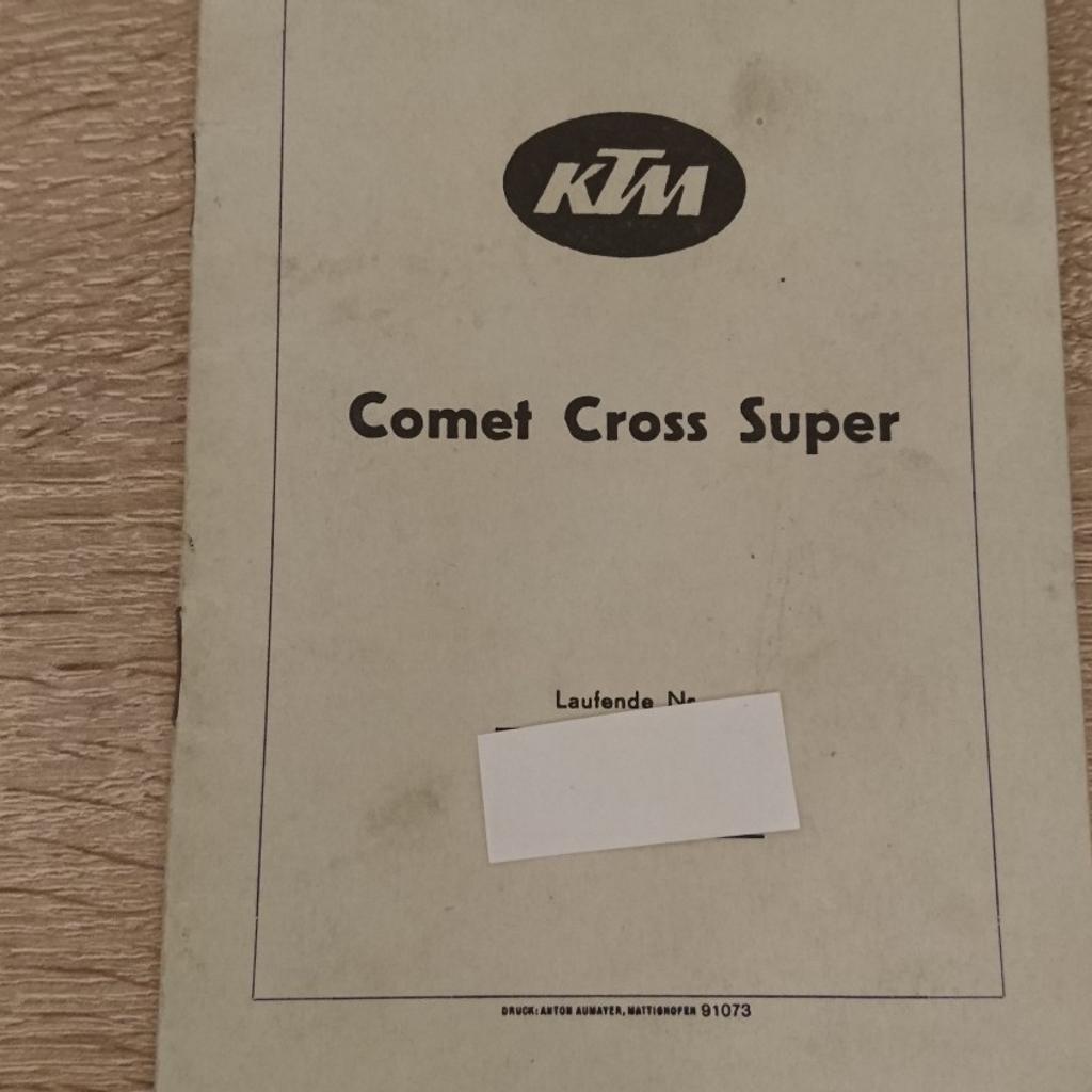 KTM Comet Cross Super Typenschein in 8190 Birkfeld für € 11,00 zum ...