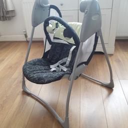 Swinging chair. Battery operated (needs batterys) reclines also. Good clean condition. Folds compact for easy storage. Collection b44