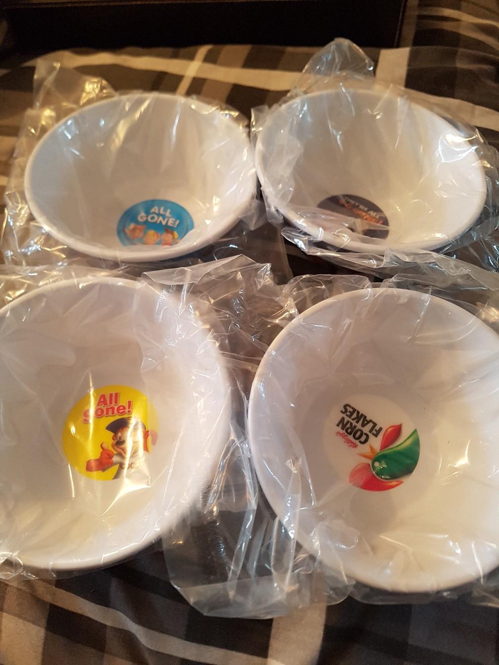 4 x New Kellogg's plastic cereal bowls in B33 Birmingham for £2.00 for