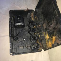 4 batteries - 9.6, case and brand new charger. No Drill.
