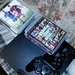 PS3 console working great plus two controllers one sometimes has problems. All games including gta 5 come with it . And power plug included.

Contact number: 07519841553