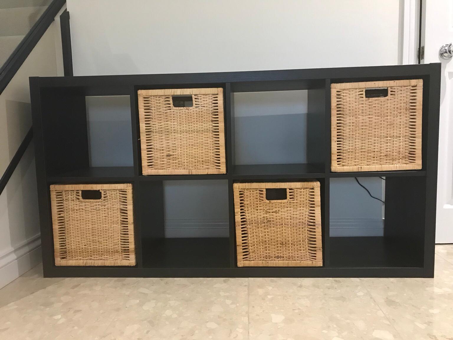 Ikea Kallax unit with wicker baskets in Wychavon für £ 30,00 zum