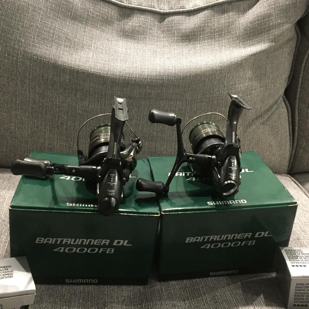 shimano dl4000fb baitrunner reel used carp fishing gear