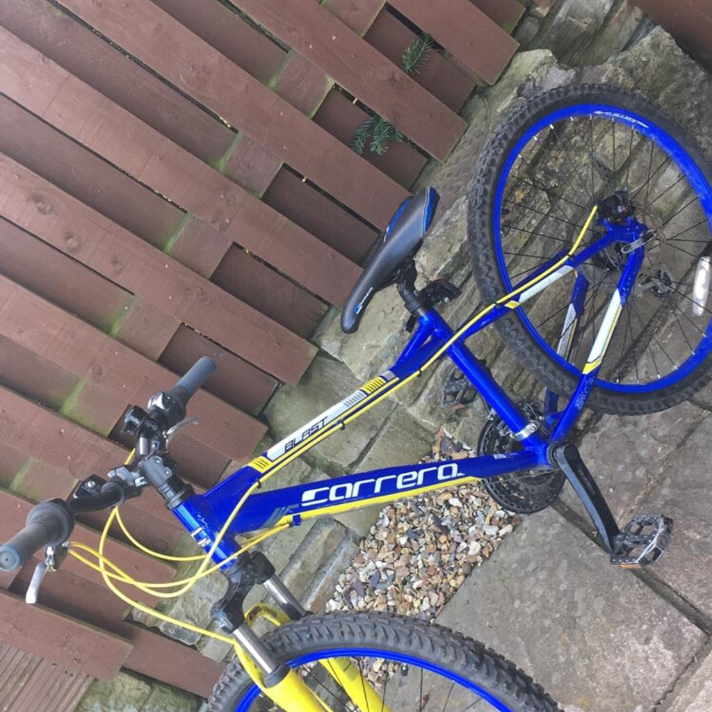 Blue and discount yellow carrera bike