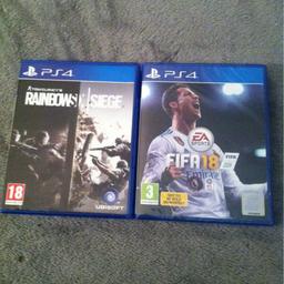 Fifa game brand new still in packet and rainbow six is in perfect working condition.