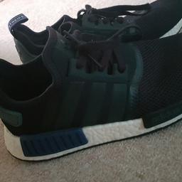 Men's NMD trainers great condition hardly worn. Size 9 although will fit a size 8 and size 8.5 foot. Can drop off locally otherwise collection. Any questions feel free to ask