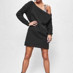 Misguided off the shoulder sweatshirt dress. Worn once and washed.
