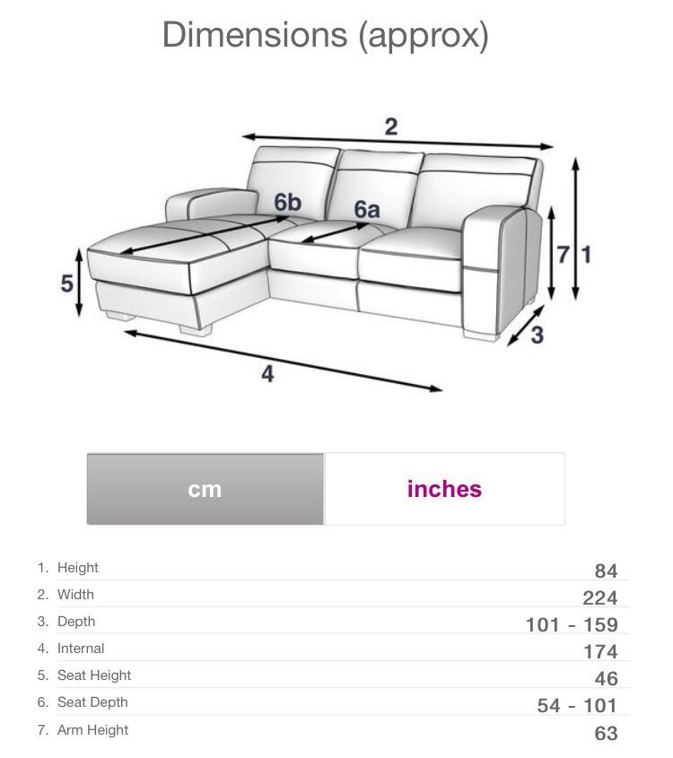 DFS Caesar 3 Seat Chaise Sofa & Ottoman in SE12 Greenwich für 500,00 £ zum Verkauf Shpock DE