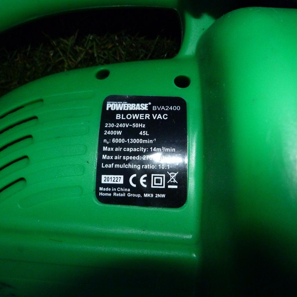 Powerbase Homebase Leaf Blower Vacuum Mulche in Hyndburn for £17.00 for
