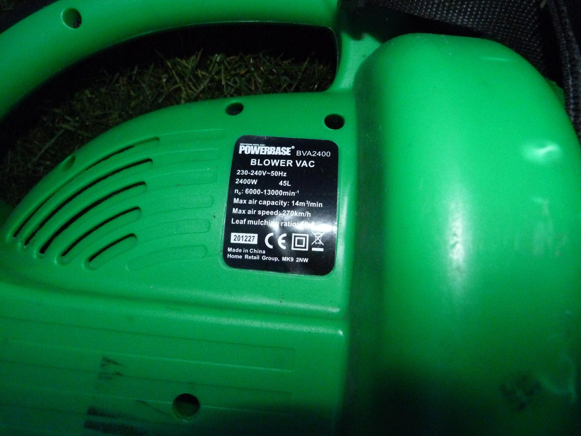 Powerbase Homebase Leaf Blower Vacuum Mulche in Hyndburn for £17.00 for