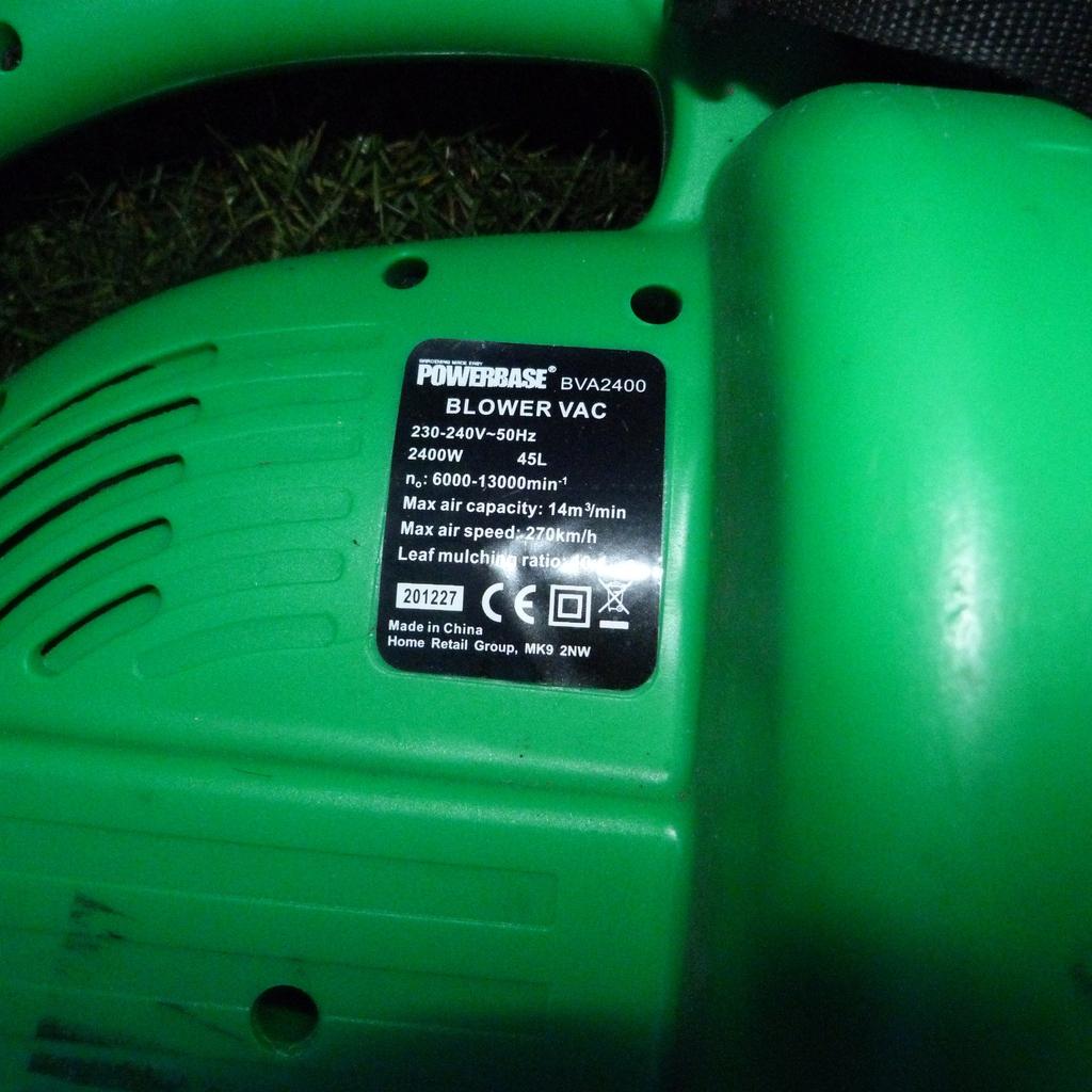 Powerbase Homebase Leaf Blower Vacuum Mulche in Hyndburn for £17.00 for