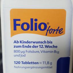 Verkaufe eine neue ungeöffnete Packung Folio Forte.
Ab kinderwunsch bis zum Ende der 12. Woche
Haltbar bis 01/2019