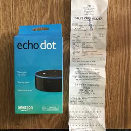 Amazon echo dot one month old, like new used for about a day