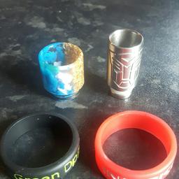 2 drip tips and 2 vape bands all in new condition £8