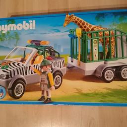 Playmobil, Zoo Fahrzeug mit Anhänger (4855).
Gebraucht, mit Anleitung.

Kein Versand !!!