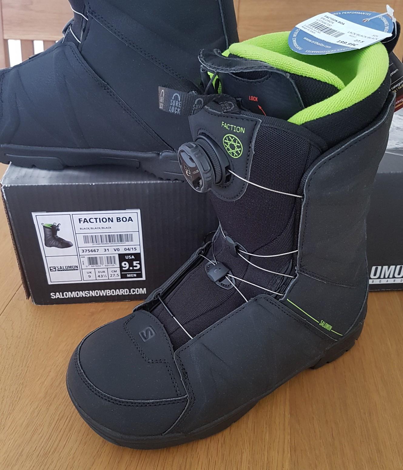 Salomon Faction Boa Snowboard boots M in GU46 Surrey Heath