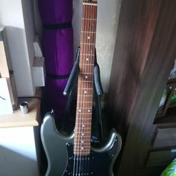 Squire by Fender Stratocaster 20th anniversary edition

Good condition rarely used. No marks that I can see
Good strings
Slin neck
No issues with electronics
Really nice guitar to play
Great color and hardware

No case.