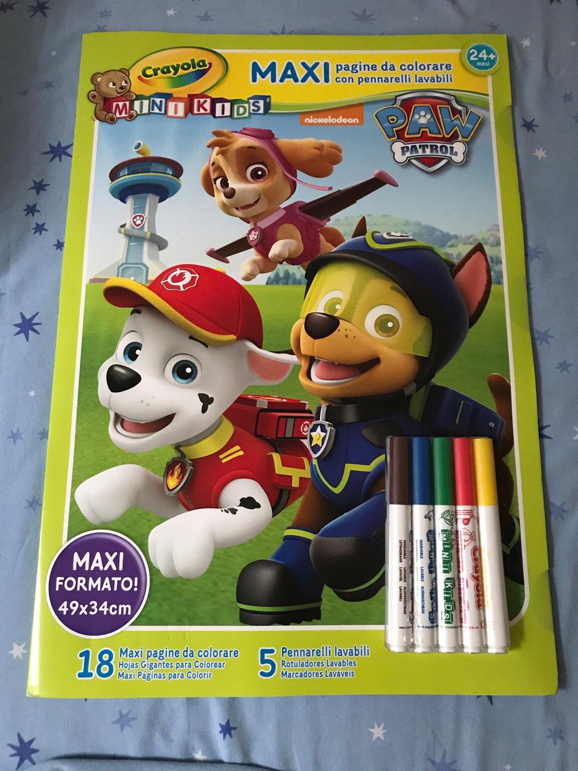 Pag da colorare paw patrol+pennarelli lavabil in 26831 Colturano for €8.00  for sale