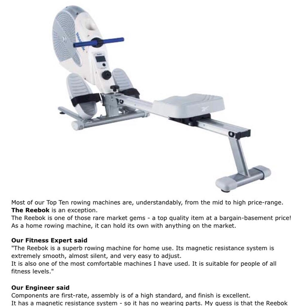 Reebok edge series rowing machine sale