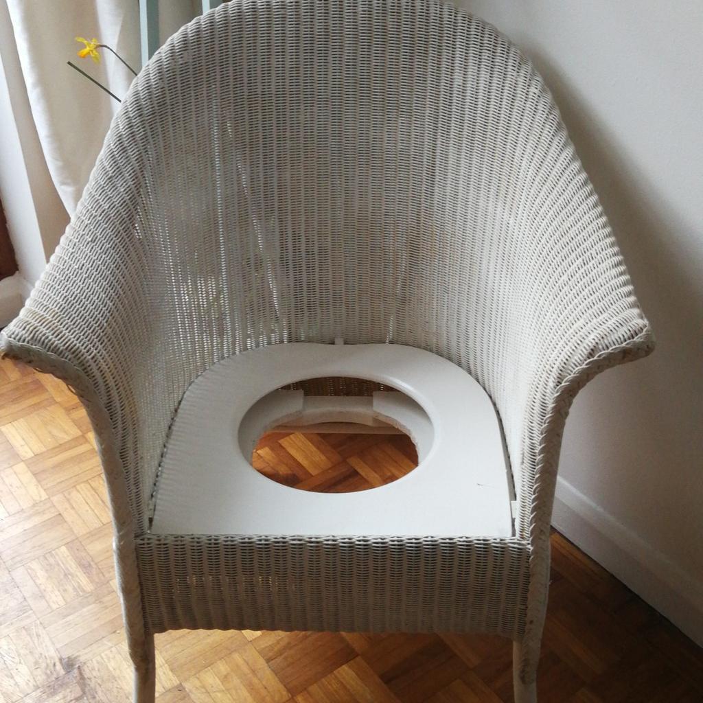 Vintage Lloyd Loom Wicker Commode Chair in N12 for £40.00 for