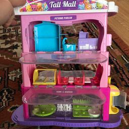 Shopkins tall mall hardly used in excellent condition